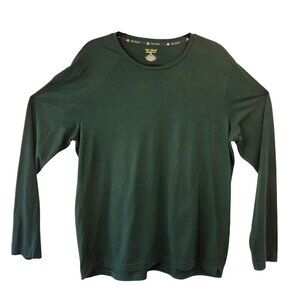 Tek Gear Essential Gear Long Slv Shirt Men Sz XL Green Cotton Blend Athletic Tee